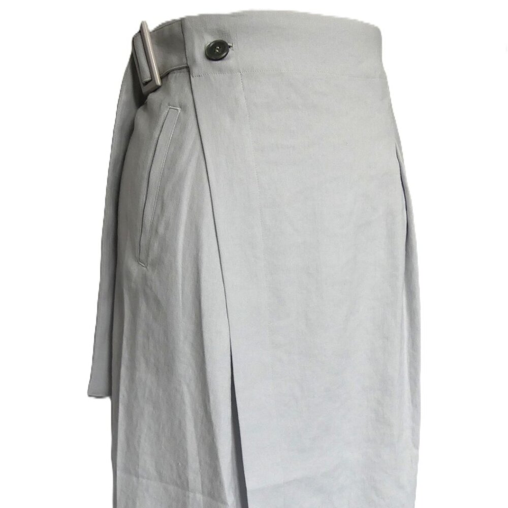 Issey Miyake Maxi Wrap Skirt in Light Gray Size 2 USA Small